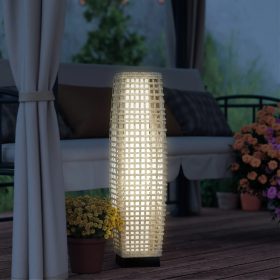   Napelemes rattan kerti állólámpa 78 cm – dekoratív LED kültéri világítás