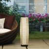 Napelemes rattan kerti állólámpa 78 cm – dekoratív LED kültéri világítás