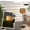 Napelemes rattan kerti állólámpa 130 cm – dekoratív kültéri LED lámpa IP44 védelemmel