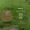 Napelemes rattan kerti lámpa – boho stílusú dekor kültéri világítás IP44 védelemmel