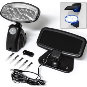   Szolár fali lámpa Külön szerelhető napelemmel Mozgásérzékelős 15 LED beépített akkumulátorral 