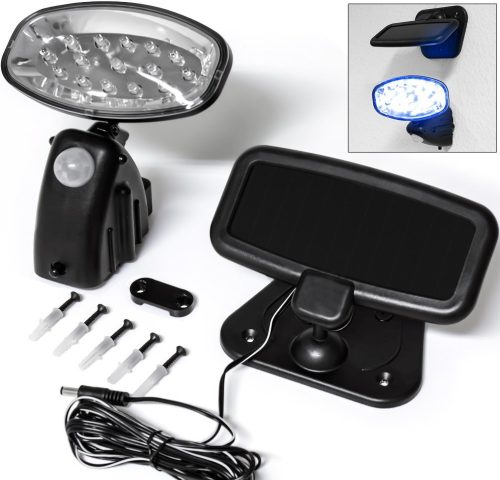 Solar lamp with separate solar cell motion sensor wall lamp 15 LED with built-in battery and motion sensor