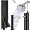 Half-height solar shower, 20 liters, with mixer tap. Solar garden shower, solar shower