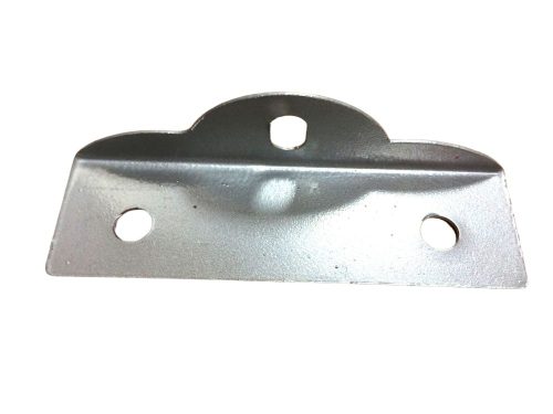 Base with 2 holes for mounting a solar collector or solar panel on a flat surface (ground, roof) Fixing element