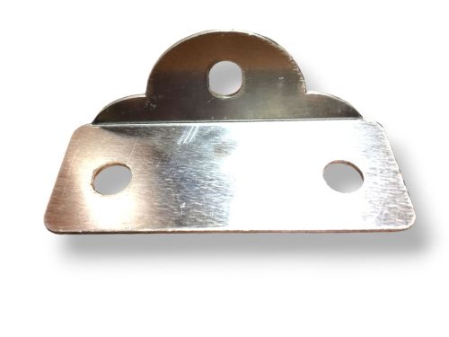 Aluminum base with 2 holes for mounting a solar collector or solar panel on a flat surface (ground, roof) Fixing element