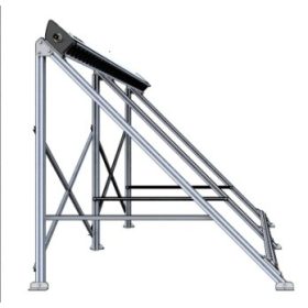   30 vákuumcsöves napkollektor részére univerzális szerelő állvány ferde továbbá sík tetőhöz vagy talajra tartókeret 