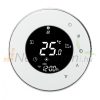 Smart thermostat for electric heating Remotely controlled, timed round white smart thermostat
