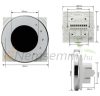 Smart thermostat for electric heating Remotely controlled, timed round white smart thermostat