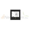 Smart thermostat for electric heating Remotely controlled, timed black smart thermostat