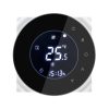 Smart thermostat for electric heating Remotely controlled, timed round black smart thermostat