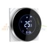 Smart thermostat for electric heating Remotely controlled, timed round black smart thermostat