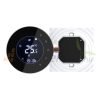 Smart thermostat for electric heating Remotely controlled, timed round black smart thermostat