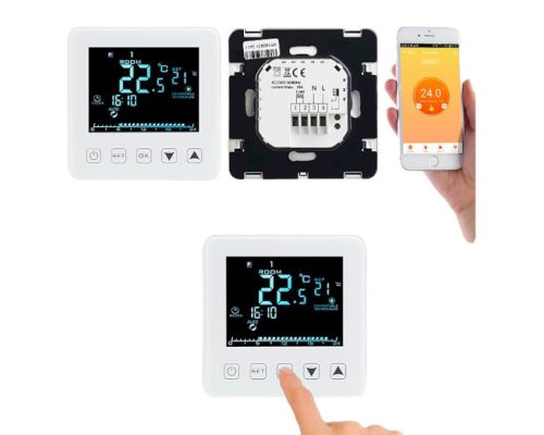 Wi-fi-s termosztát LCD kijelzővel, hangvezérlővel irányítható