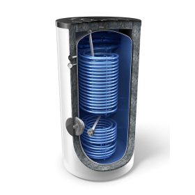   1000 literes Tesy melegvíz-tároló két dupla nagy teljesítményű hőcserélővel – hőszivattyús és kondenzációs rendszerekhez, CrystalTech PRO bevonattal, C energiaosztály