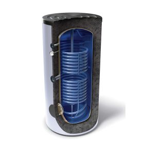   2000 literes TESY 2 hőcserélős álló, indirekt tároló fűtés és napkollektor bojler. Használati melegvíz tároló, zománcozott tartály HMV