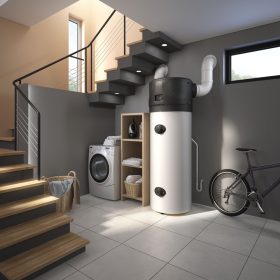   Hőszivattyús bojler Tesy AquaThermica Pro 200 literes melegvíz-tároló – extra hőcserélővel, energiatakarékos, csendes működés, R290 hűtőközeggel