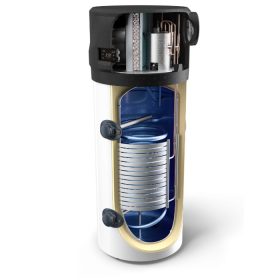 Hőszivattyús bojler AquaThermica Pro 260 literes melegvíz-tároló – extra hőcserélővel, energiatakarékos, csendes működés, R290 hűtőközeggel