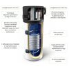 Hőszivattyús bojler AquaThermica Pro 260 literes melegvíz-tároló – extra hőcserélővel, energiatakarékos, csendes működés, R290 hűtőközeggel