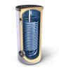 200 liter SunSystem 1 standing DHW storage tank with heat exchanger with extra large heat exchanger for solar collector or heat pump. Domestic hot water tank, glass-ceramic coating