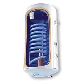   100 literes 1 nagy hőcserélős függőleges villanybojler BiLight 100 S napkollektorhoz és kazánhoz