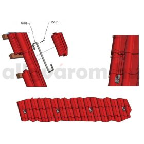 saválló tetőkampó inox erős