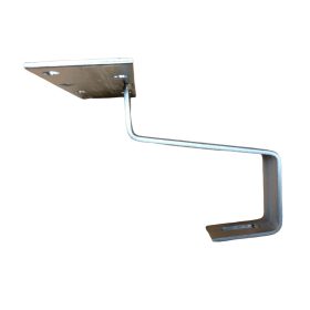   Rozsdamentes rögzítő kampó napkollektor napelem tetőre rögzítéshez inox azaz saválló. Erős, profi kivitel. Talp 15x6 cm