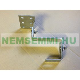 Rozsdamentes tetőkampó 2 helyen állítható, napkollektor napelem tetőre rögzítéshez inox azaz saválló