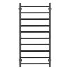 Elektromos törölközőszárító radiátor 10 rudas fkete színű falra szerelhető LED kijelzővel és időzítővel