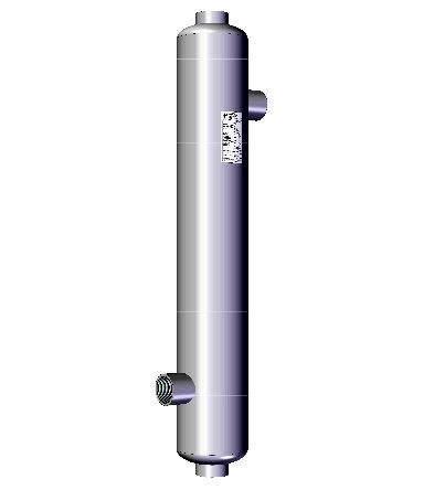 Nordic hengeres hőcserélő 325kW, medence fűtére, rozsdamentes acélból, 400m3 medencéig