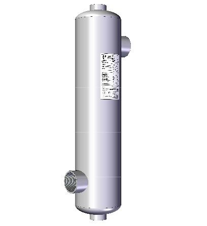 Nordic hengeres hőcserélő 88kW, medence fűtére, rozsdamentes acélból, 90m3 medencéig