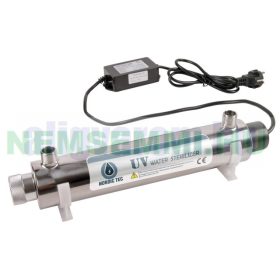   UV sterilizátor, beépített PHILIPS UV fertőtlenítő lámpával, rozsdamentes acél házban. Napi 33.600 l víz fertőtlenítésére alkalmas.