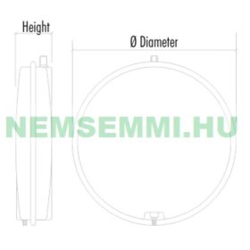Lapos kivitelű tágulási tartály fűtésrendszerhez 18 liter 387 mm átmérő SBR/BUTYL gumi membránnal ez