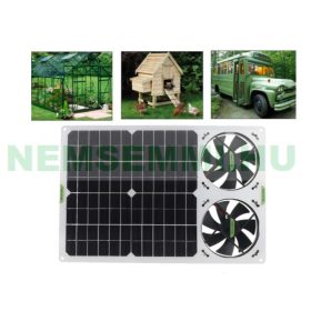 Napelemes ventilátor 20W 12V napelemes energiatakarékos szellőztető ventilátor