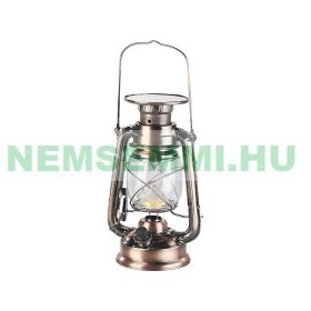   Napelemes LED viharlámpa tompítható fénnyel, nagy teljesítményű 200 lm 3W bronz