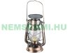 Solar LED storm lamp with dimmable light, high performance 200 lm 3W bronze