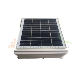   Napelemes szellőztető ventillátor oldalfalra helyezhető szellőztetés 115 m3/óra fehér színben