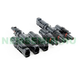   Napelem közösítő csatlakozó 3 napelem 1 közös csatlakozásba MC4 1000V 30A