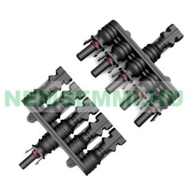   Napelem közösítő csatlakozó 4 napelem 1 közös csatlakozásba MC4 1000V 30A