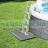 Solar shower outlet WPC 101x63x5.5 cm non-slip grid for garden shower in anthracite color