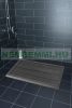 Solar shower outlet WPC 101x63x5.5 cm non-slip grid for garden shower in anthracite color