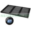 Solar shower outlet WPC 101x63x5.5 cm non-slip grid for garden shower in anthracite color
