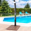 Solar shower outlet WPC 101x63x5.5 cm non-slip grid for garden shower