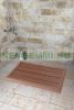 Solar shower outlet WPC 101x63x5.5 cm non-slip grid for garden shower